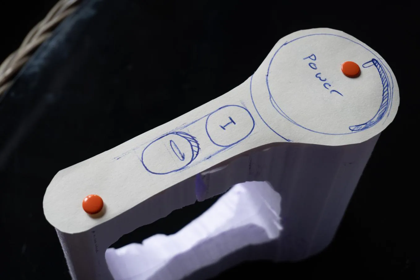 UI prototype on a handle mock-up, variant 3