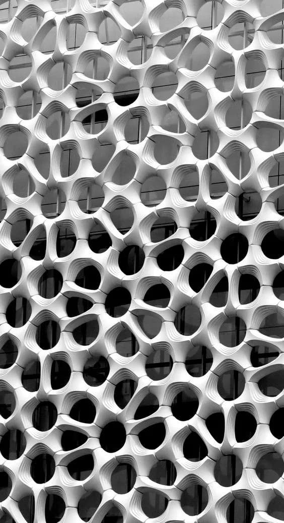 Black-and-white organic Voronoi surface