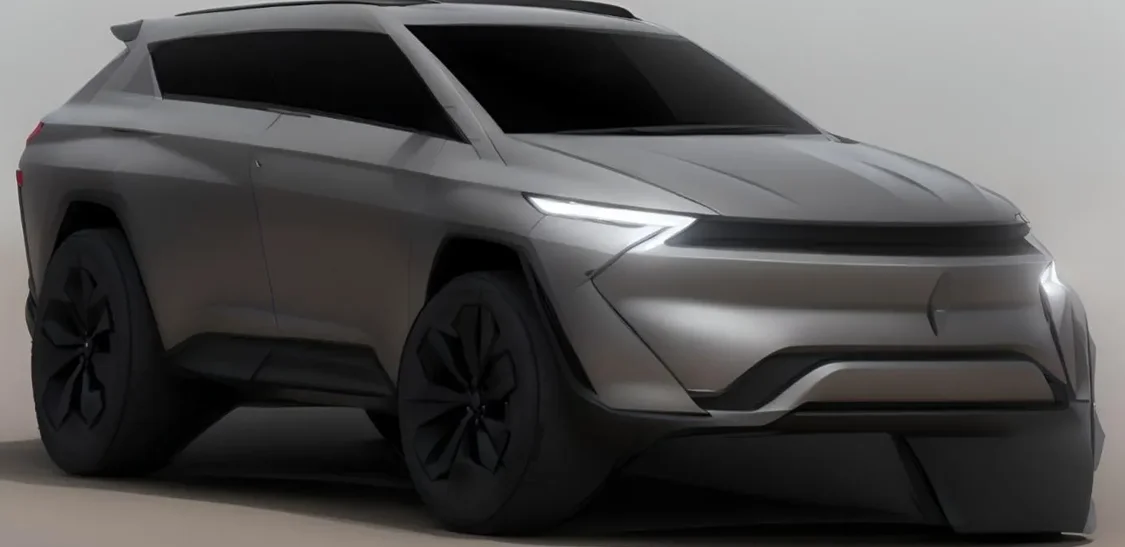 AI render of the same SUV in silver